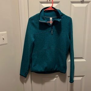 lululemon ivviva blue zip up top size 14